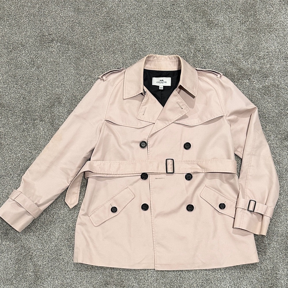 Coach Light Pink Trench Coat